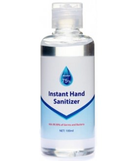 75% Alcohol based hand sanitiser 100ml bottle in stock